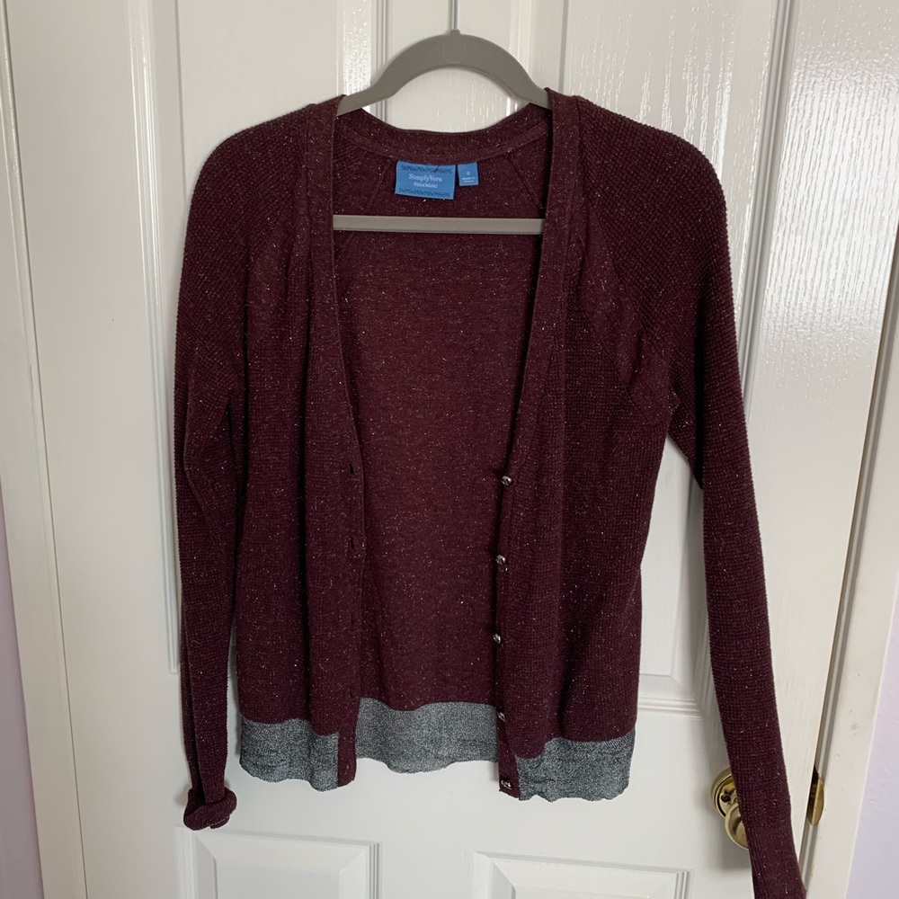 Simply Vera Wang Sparkle Cardigan